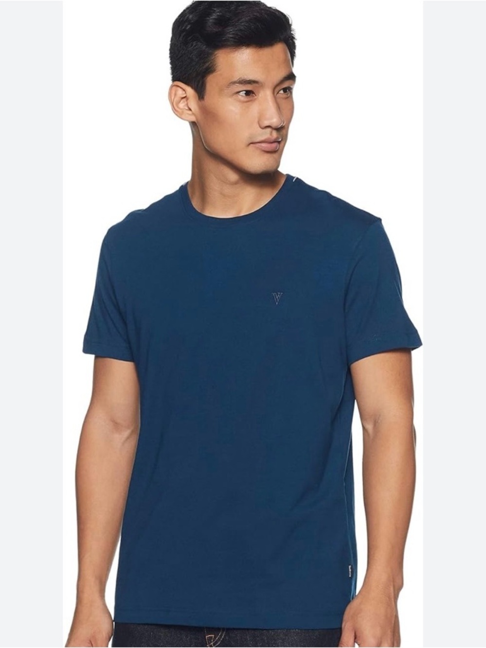 Van Heusen Short Sleeve Crew Neck T-Shirt in Deep Blue